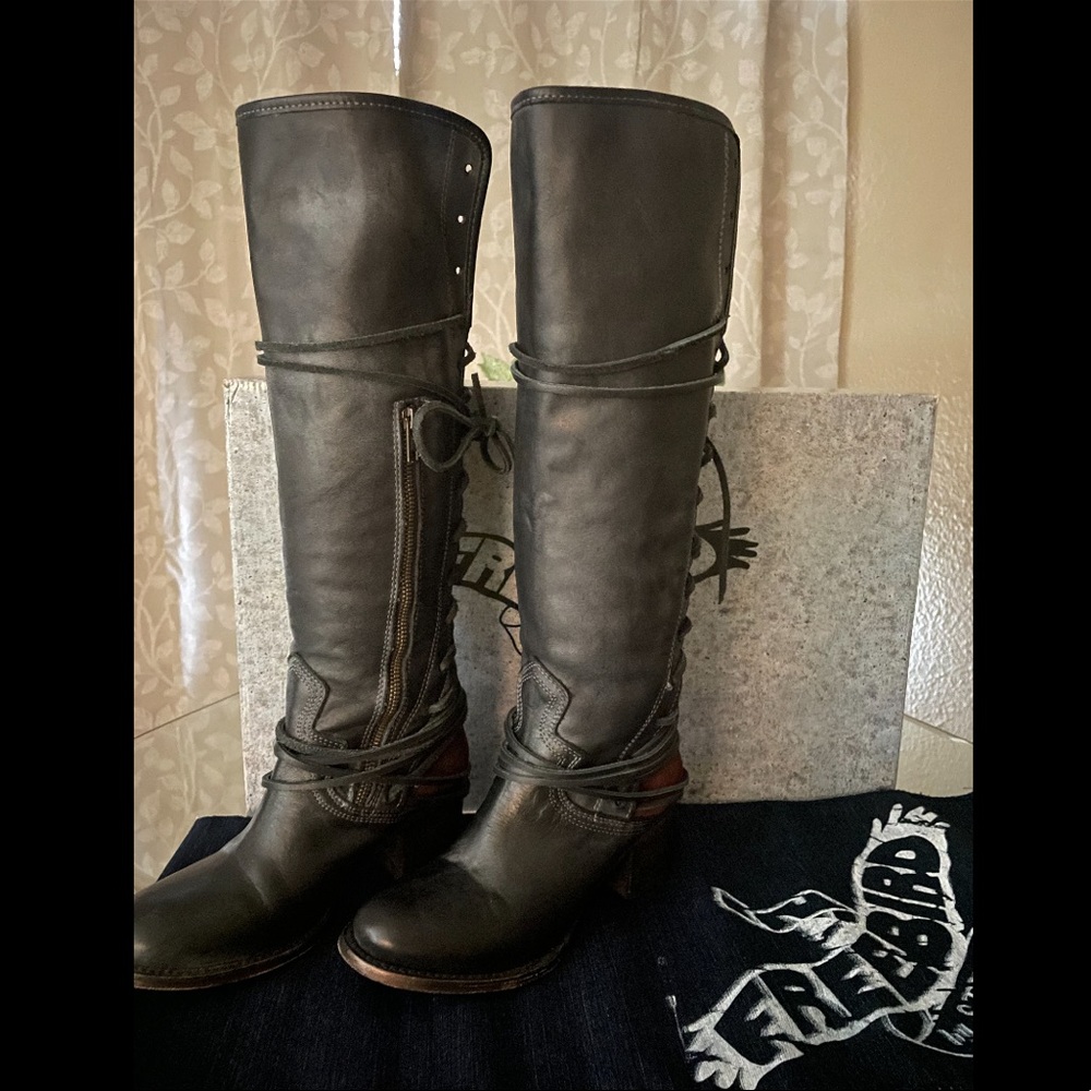 Freebird by Steven Coal boots, Size 7 Black